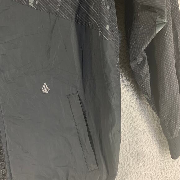 Volcom Jacket Youth Large V Line Hooded Black Grey - Picture 7 of 13